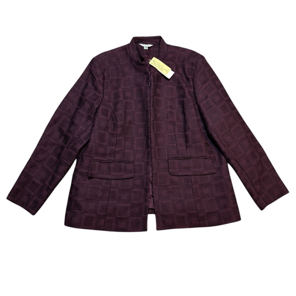 🪶 Vintage Austin Reed Wool Blend Jacket – Plus Size 14W NWT 💜✨